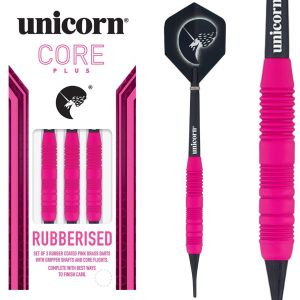 Unicorn Softtip Core Plus Rubberised Brass Pink 1