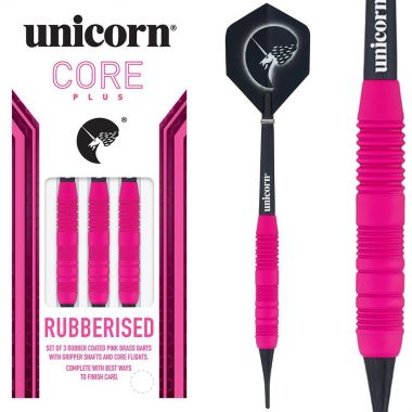 Unicorn Softtip Core Plus Rubberised Brass Pink