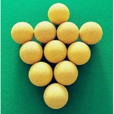 LOT DE 11 BALLES EN LIEGE JAUNES 14G